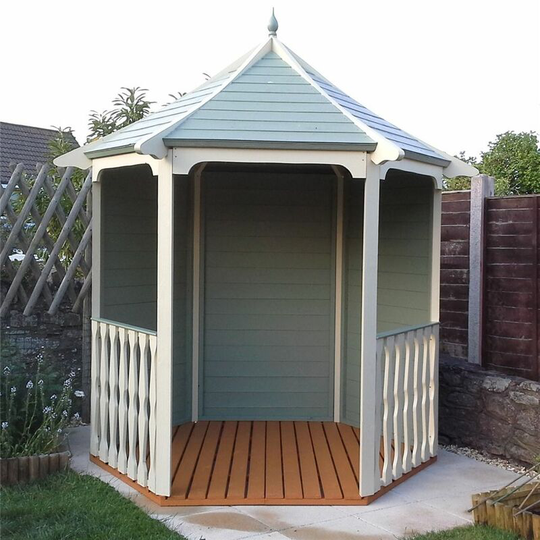 6 X 7 Tongue And Groove Wooden Arbour - 12mm Tongue And Groove Floor And Roof - Pressure Treated