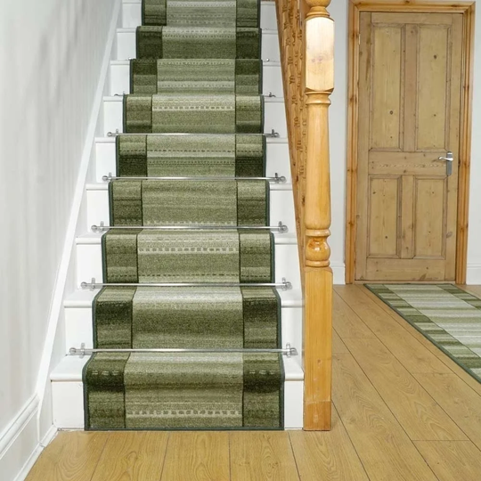 Gravesham Stair Looped Green Rug