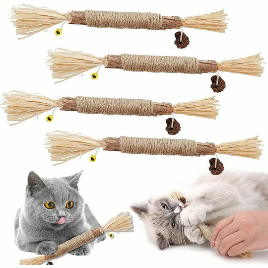4pcs Matatabi Sticks Chew Chat, Baton Catnip, Cat, Baton Cat Grass, Cat Molar Stick Interactive, Toys Cat Grass Sticks, Baton Cat Toy, Cat Stick