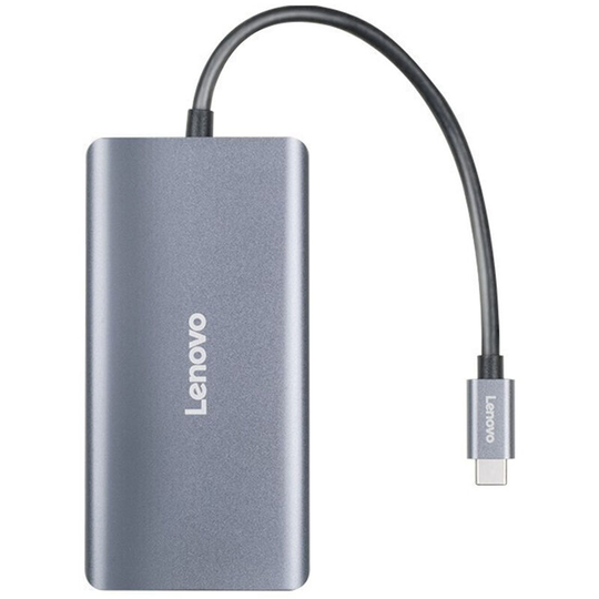 LX0807G Type-C Hub 7-in-1 Type-C Converter Aluminum Alloy Shell hd+vga+pd Charging Port+2*USB3.0+SD&TF Card Slots - Lenovo