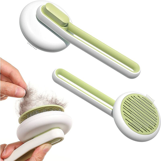 Dog and Cat Brush, Self-cleaning Pet Hair Brush Easy to Remove Dead Hair and Undercoat in One Click, Grooming Brush for Short and Long Haired Dogs