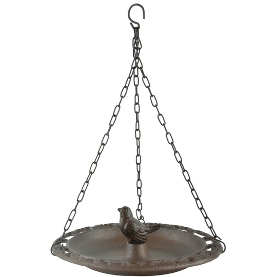 Hanging Bird Bath BR27 Esschert Design Brown
