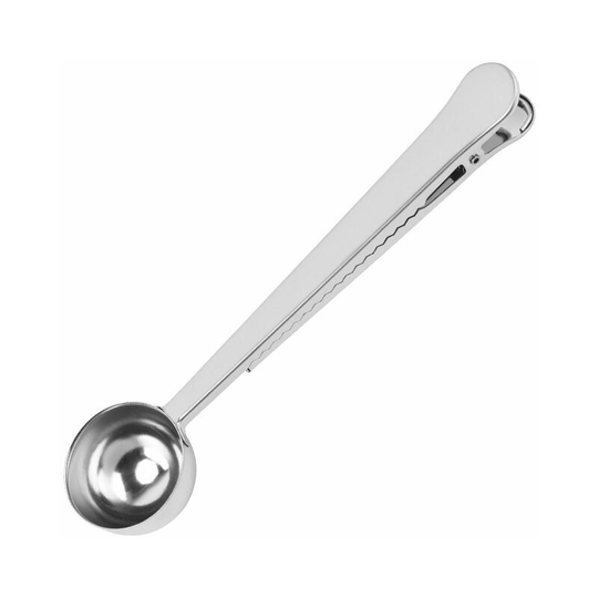 For Coffee OatmealCoffee Measuring Spoon with Clip Tea2Pcs Stainless Steel Teaspoon Milk Powder 17.3cm Length