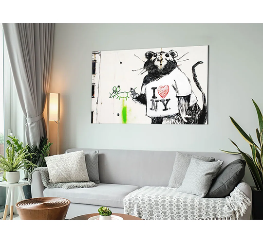 I Love New York Rat Metal Print