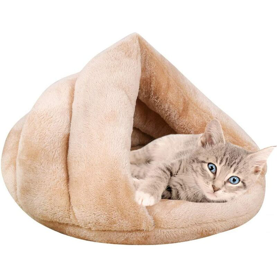 Super Warm Pet Bed Cat House Cushion Sleeping Bag for Pets and Small Dogs XZ001 (s: 50 * 37 * 29cm, Apricot)
