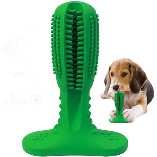 Litzee - Dog Brushing Stick,Chew Cleaning Teeth Toothbrush, Pets Oral Care, Dental Hygiene Toy for Puppy, Cats, Most Pets, Gift for Pets Lover (l)