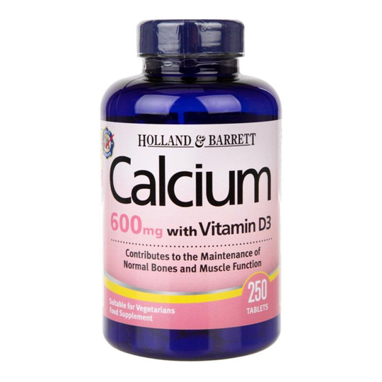 Holland & Barrett Calcium 600mg With Vitamin D Caplets 250's
