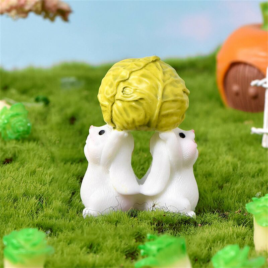Cute Rabbit Easter Decoration Miniature Hare Animal Figurine Resin Craft Mini Bunny Garden Ornament Rabbit Gardening Succulents