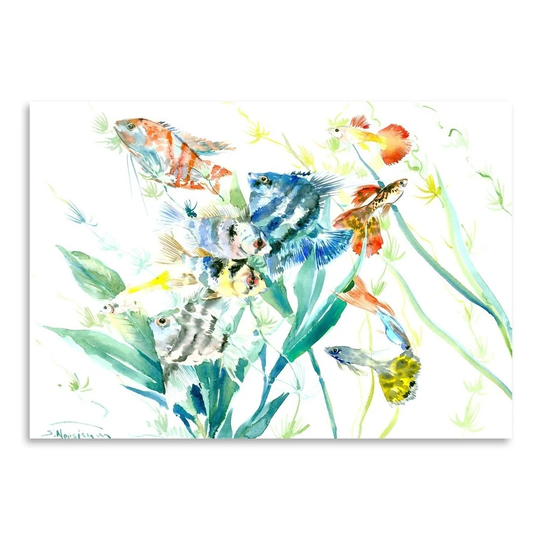 Aquarium by Suren Nersisyan - Unframed Painting Print on Paper