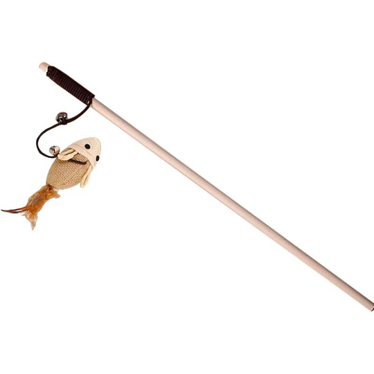1pc Blind Cat Toy Feather Pets Steel Wire Bell Beads Training Teasing Interactive Toy Kitten Chaser for Exercise Play Fun