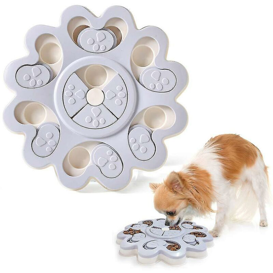 Dog Food Toy - Smart Interactive Pet Toys, Improve Dog Training Games Iq Feeder Gray