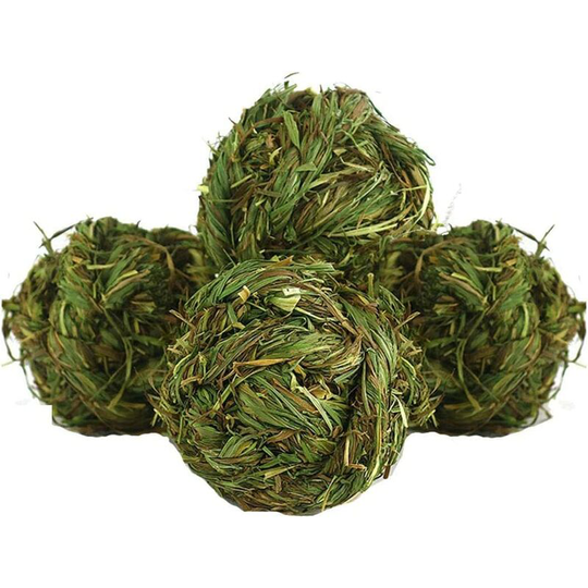 FVO - 6 Pieces Timothy Grass Ball, Hamster Chew Toys, Small Animal Chew Toys, for Rabbits Hamsters Chinchillas Guinea Pigs Guinea Pigs Squirrel Gerbil
