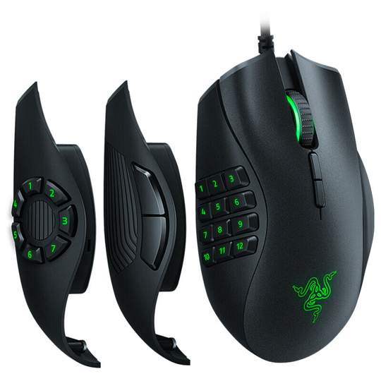 Naga Trinity Gaming Mouse Wired Mice 16,000 dpi Optical Sensor Chroma rgb Lighting Replaceable Side Plate 2/7/12 Button - Razer