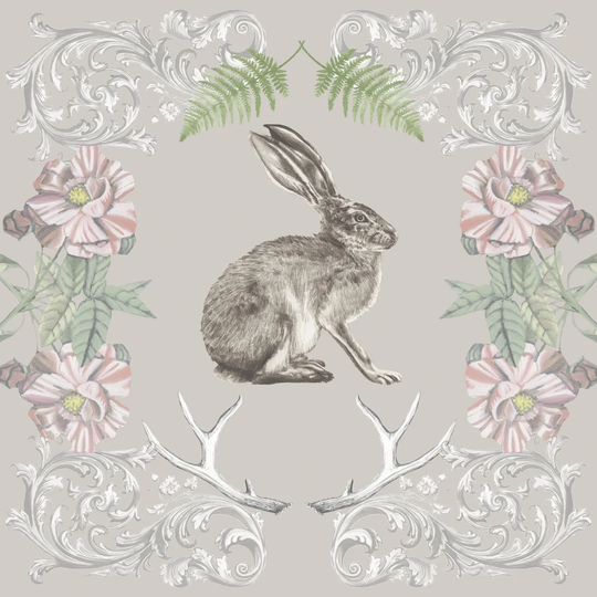 Hare and Antlers II by Naomi McCavitt - Wrapped Canvas Graphic Art