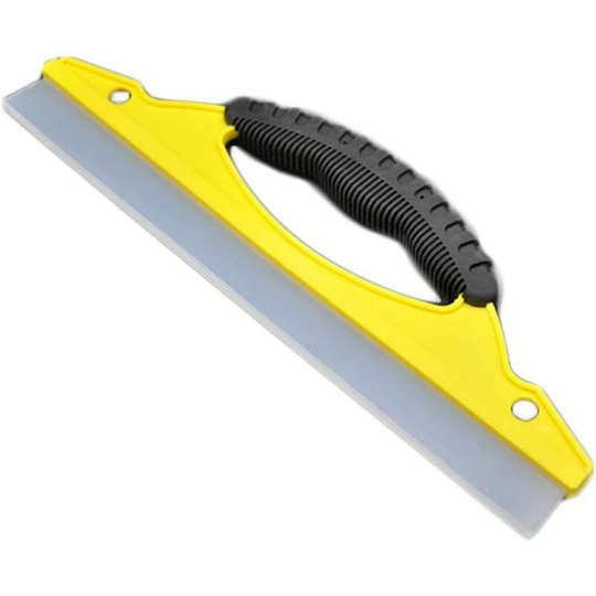 Litzee - Car Glass Scraper blades,D Sharp Silicon Water Wiper Car Dryer Squeegee Vehicle Windshield Window Wash Cleaning (d shape yellow)