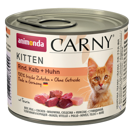Animonda Carny Kitten 12 x 200g - Beef, Veal & Chicken