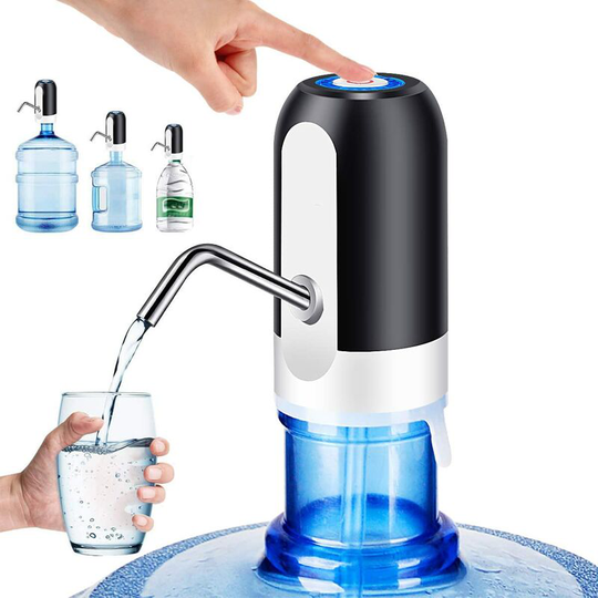 Readcly - Water Bottle Pump, 2 Extra Adapters for Water Bottles of Different Calibers, Portable Electric Water Dispenser with 2 Free-to-Cut Hoses.