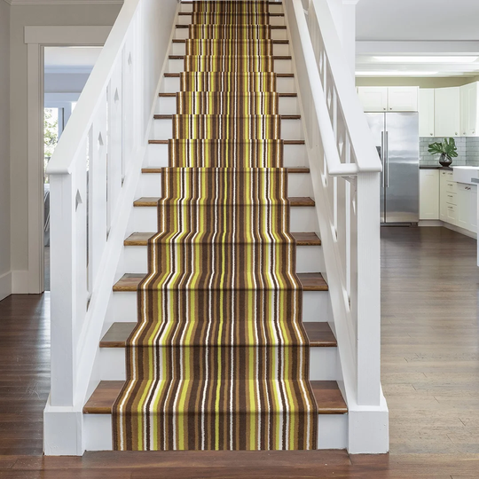 Abram Tufted Green Stair Runner