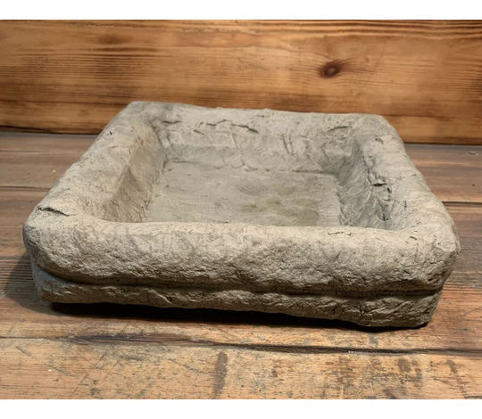 Sibeudu Stone Garden Square Bird Bath Bowl