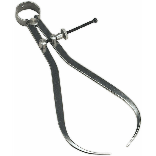 200mm External Spring Caliper - Adjusting Washer & Nut - Brushed Metal Finish