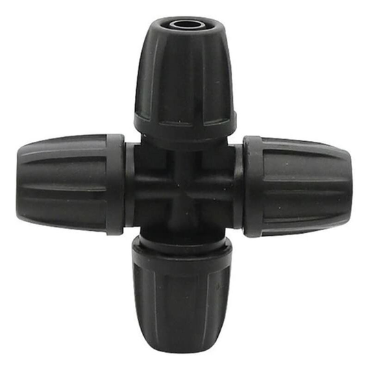 3/8 Inch 4 Way Hose Repair Connector Hose Connector with Nut Agriculture Greenhouse Drip Irrigation Fittings Garden Accessories 50 Pieces