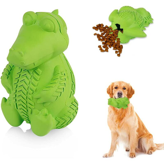 Rubber Dog Toy, Natural Rubber Dog Toys, Indestructible Dog Toy, Natural Rubber Dogs Chew Toy, Clean Teeth, Dog Treat Dispenser(green)