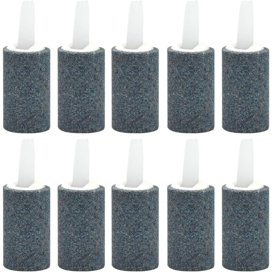 Aquarium Air Stone 10pcs Cylindrical Bubble Release for Aquarium Fish Tank Pump and Hydroponics
