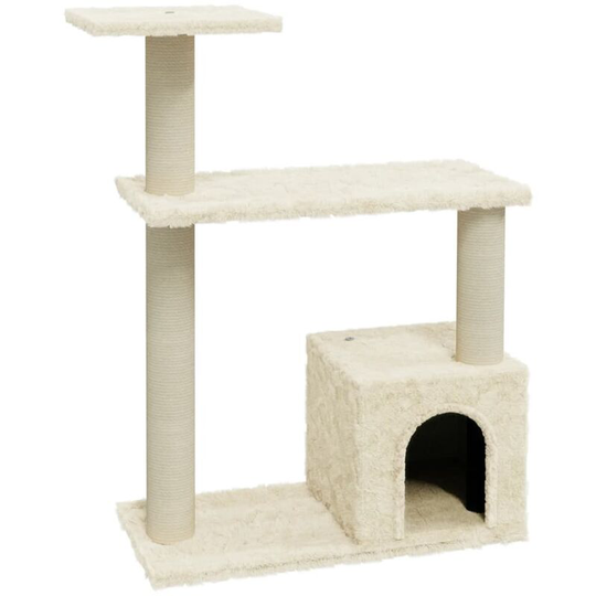 Cat Tree with Sisal Scratching Posts Cream 70 cm Vidaxl Cream