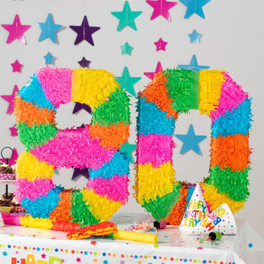 4 Piece 80Th Pinata Set