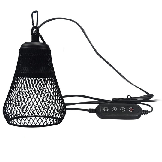 Reptile Heat Lamp - Terrarium Heat Lamp - Reptile Heat Lamp - With Bulbs - For Reptiles ,Timing switch shade + large halogen lamp, 1 pcs