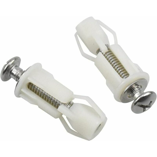 Toilet Lid Expansion Screws Toilet Lid Fastener Toilet Seat Screws Fixing Set Toilet Lid Replacement Parts 2pcs-Carivent