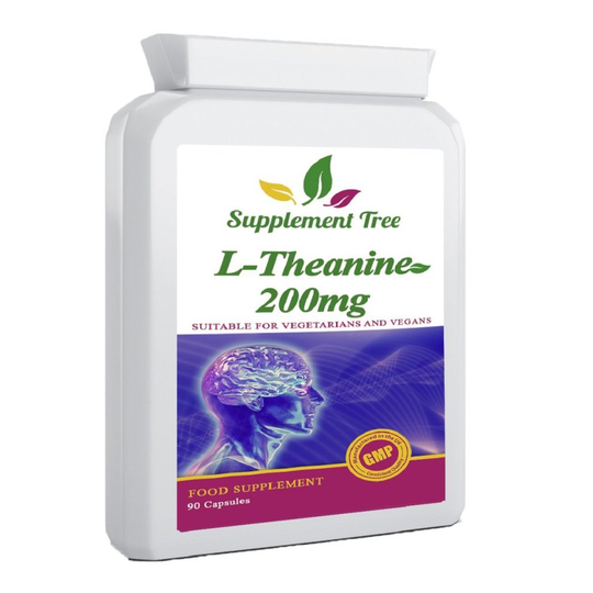 L-Theanine 200mg 90 Capsules | All Natural Relaxation, Stress Relief, and Focus Supplement | 100% Non GMO | UK Manufactured | Vegan & Vegetarian...
