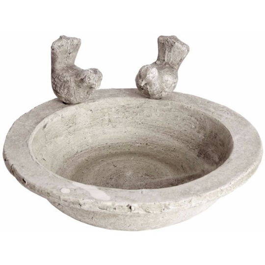 Large Bird Bath (One Size) (Cream) - Cream - Hill Interiors