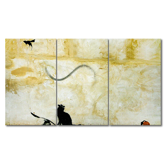 3-Piece Banksy No. 8 Painting Print on Canvas Set