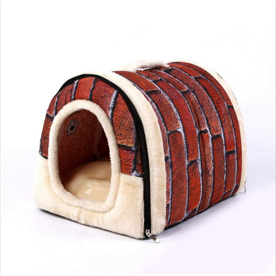 Einemgeld - 2-in-1 Pet Nest - Soft and Warm - Non-Slip - Foldable - Winter and Summer - Soft and Comfortable Sleeping Bag - Size s: 13.8' x 11.4'