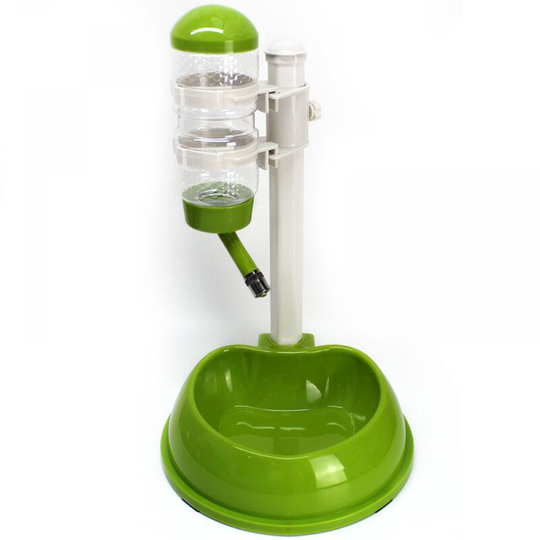 Thsinde - Dog Water Bowl, Automatic Height Adjustable Dog Dispenser (Green)