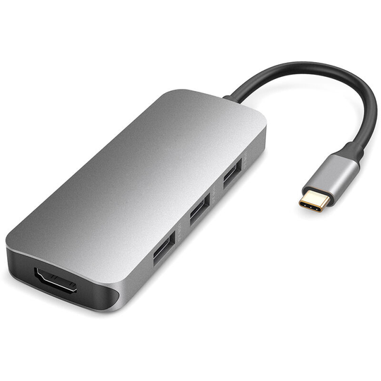 Dodocool - 7-in-1 Multifunction usb-c Hub with Power Delivery 4K hd Output Port sd / tf Card Reader pd Charging Port and 3 usb 3.0 Ports, Grey - Grey