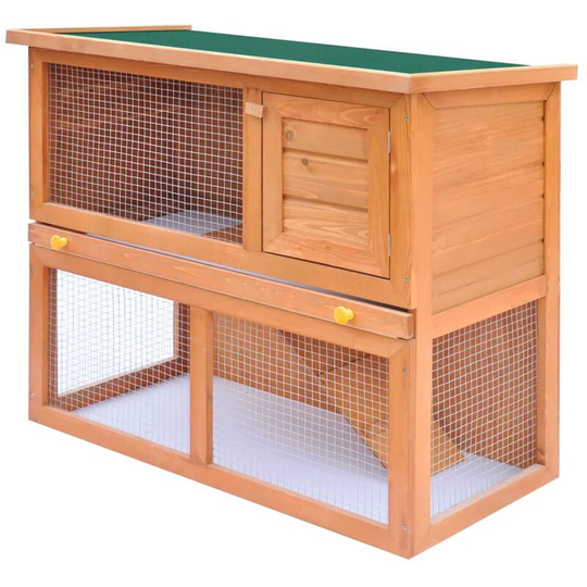 Topdeal - Outdoor Rabbit Hutch Small Animal House Pet Cage 1 Door Wood VDTD06896