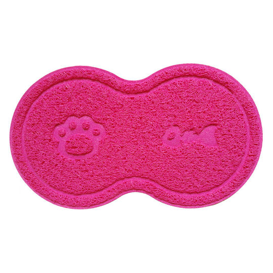 Toilet Houses Cat Litter Mat 45*26cm Non-Slip Waterproof Cat Toilet Mat, Cat Litter Mat Easy to Clean Pets Non-Slip Litter Mat for Dog/Cat(Rose Red)