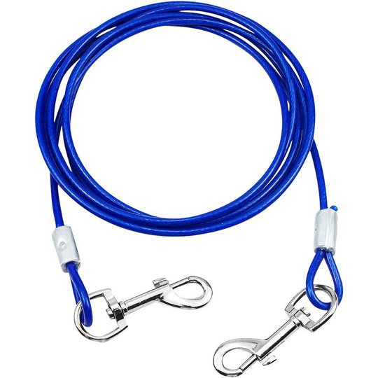 Tether for Dogs Up to 80 kg, 3 Meters (Blue), Pet Lead for Small, Medium or Large Dogs