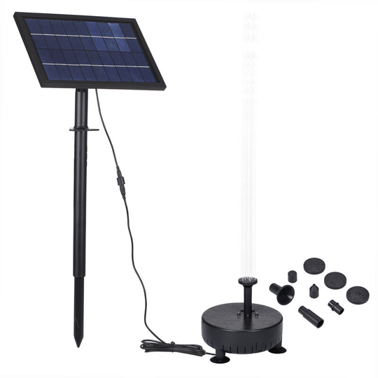 10V/8W Solar Powered Fountain Pump Water Pump with Adjustable Solar Panel diy Birdbath Fountain Pump
