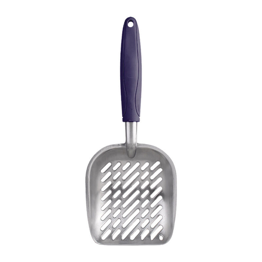 Litter Shovels Metal Litter Shovels Aluminum Alloy Cat Litter Shovel with Long Handle Easy to Clean for Pets, Twill Stripes