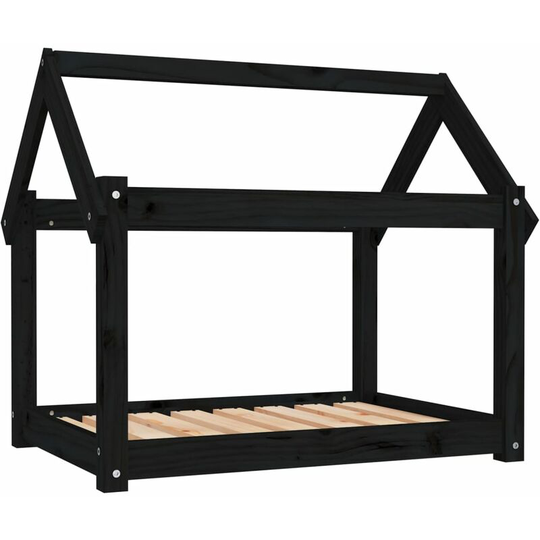 Vidaxl - Dog Bed Black 81x60x70 cm Solid Wood Pine Black