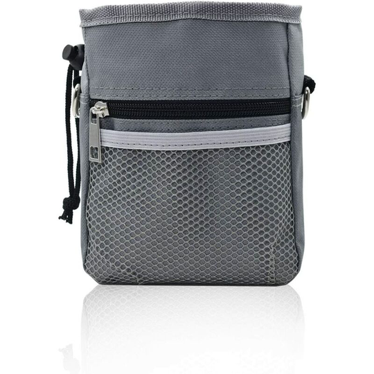 Dog Treat Pouch,Dog Training Pouch Bag with Waist Shoulder Strap,3 Ways to Wear,Easily Carries Pet Toys Grey