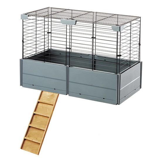 Extension For Multipla Modular Cages For Rabbits Small Animals, Roof, Metal Mesh And Recycled Plastic