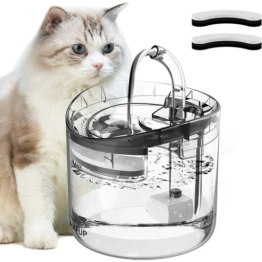 Benobby Kids - Automatic Cat Water Fountain 1.8L Water Fountains for Cats Puppy Pets with 2 Smart Water Modes 2 Carbon Filter 1 Pump Silent usb Cat