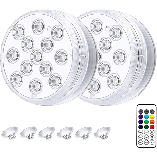 Betterlifegb - Submersible led Light, IP68 Lights Under Color Lamps with Remote Control, Waterproof Bath Lights, For Aquarium Swimming Pool Bath