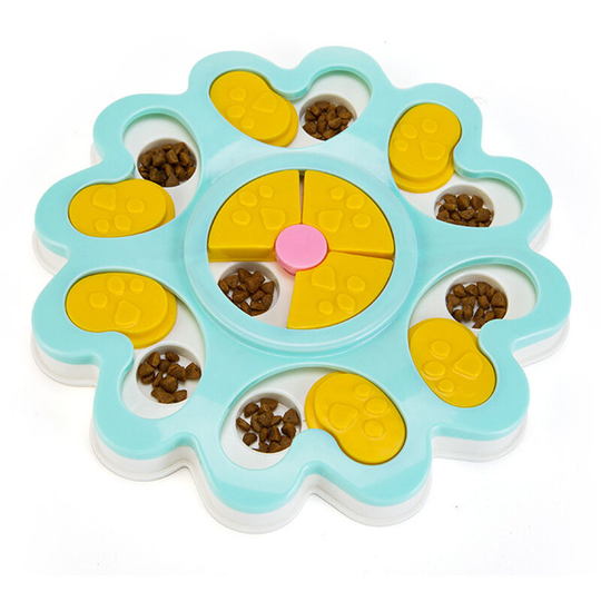 Dog feeder with decent dispenser for puppy