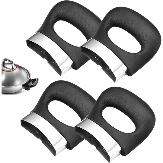 4 Pieces Steamer Pot Handle Pot Handle Replacement Side Handles with Screws and Nuts Pressure Cooker Handle Pressure Cooker Side Support Handle
