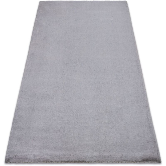 Rugsx - Carpet bunny silver imitation of rabbit fur gray 60x100 cm